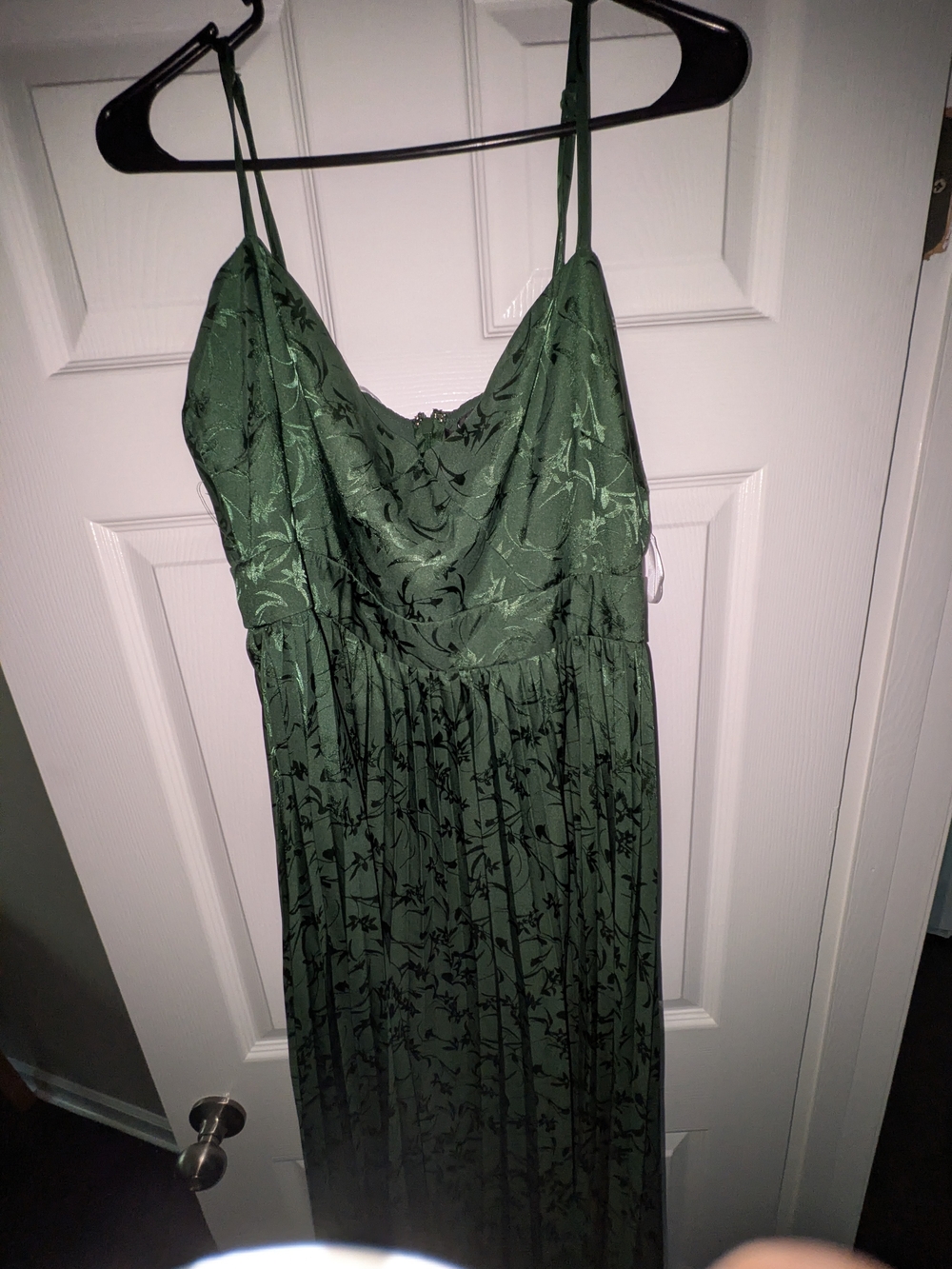 Lulu's Olive Green Floral Jacquard Maxi Dress